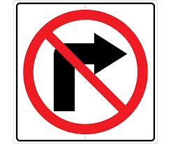 Black And White Arrow Road Sign Meaning Graphic No Right Turn Arrow Symbol 24x24 080 Egp Ref Aluminum Directional Signs Signs Traffic Signs
