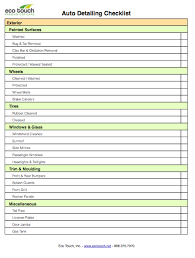 Auto Detailing Checklist Car Detailing Car Checklist Car Wash Business