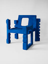 Greek Designer Savvas Laz Used Pieces Of Styrofoam Packaging Discarded In Dumpsters To Create This Sculptural Ch Sculptural Chair Accent Chairs Ikea Blue Chair