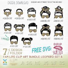 Download Leopard Afro Fam Life Svg Dad Mom Life Svg Leopard Afro Kids Svg Baby Boy Girl Family Life Bundle