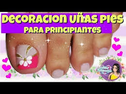 Diseños de uñas pintadas para pies (pedicure fácil paso a paso) uñas y peinados. Disenos De Pedicure Con Flores Faciles Decoracion De Unas