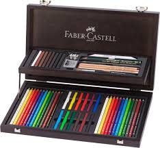 Art Graphic Compendium Wooden Case 53 Pieces In 2020 Pencil Case Design Faber Castell Art Faber Castell