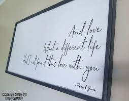 Pearl Jam Parachutes Wood Sign Wedding Song Nursery Wood Signs Large Wood Wall Art Pearl Jam