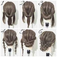 Whether your hair is thick or fine, pin straight or wavy make a hair statement a la viola davis with a smooth base that fans out into big, tight curls. Updo Diy For Medium Length Hair Ile Ilgili Gorsel Sonucu Lowbunhairstylesshoulderlength Low Bun Hairstyles Shoulde Hair Styles Shoulder Hair Long Hair Styles
