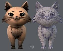 Cat Cartoon V02 3d Model Cat Character Cartoon Cat Cartoon Animals