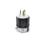 Leviton 30 Amp, 250 Volt, NEMA L6-30P, 2P, 3W, Locking Plug, Industrial  Grade Grounding, 2621, White