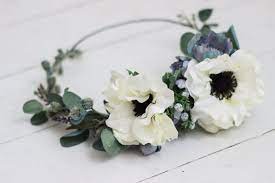 Anemone Flower Crown 17 Best Ideas About Anemone Floral Crowns On Pinterest Anemone White Floral Crowns White Flower Crown Small Wedding Bouquets