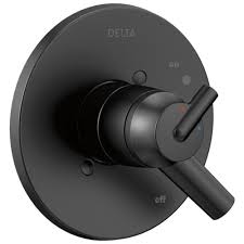 Matte black makes a statement in your space, cultivating a sophisticated air and coordinating flawlessly with most other fixtures and accents. Delta Trinsic Collection Matte Black Shower Faucet Valve Only Trim Wit Faucetlist Com