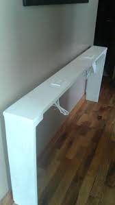Sofa Table With Outlets But Consider Power Strips With Surge Protection And Usb Ports Also Consider Dimmable Led Li Diy Sofa Table Behind Sofa Table Home Diy
