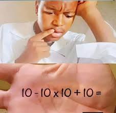 Maths challenge....♨️ 10 10-10x10+10= +10=