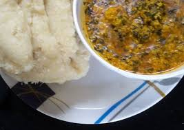 Jack tasting fufu and egusi soup. Simple Way To Prepare Ultimate Egusi Soup And Garri Healthy Cooking Is Crucial For Families Main Dish Recipes