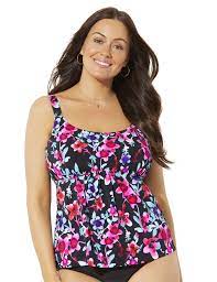 Swimsuits For All Swimsuits For All Women S Plus Size Flared Tankini Top Walmart Com Trendy Fashion Women Plus Size Swimwear Tankini