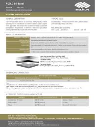 Ns bluescope serves the building construction, manufacturing and home appliance industries with innovative, high quality. P Zacs Cs White Technical Datasheet
