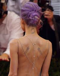 Amber Rose Tattoos On Back Tattoosonback Neck Tattoo Back Of Neck Tattoo Back Tattoo