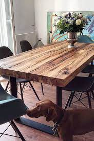 Awesome 36 Unique And Creative Wooden Furniture Ideas For Your Home Decor Solid Wood Table Wooden Dining Tables Dining Table