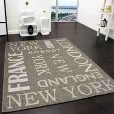 Rutschfeste küche waschmaschinen teppiche für flur boden teppich matte 60x180cmy. In Outdoor Teppich Modern City Sisal Optik Flachgewebe Designer Teppich Grau Ebay