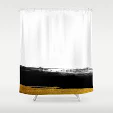 Black and white striped mother's day shower curtain,modern gold love bathroom decor curtain,waterproof polyester fabric curtain 72x72 inch with 12 hooks. Black White And Gold Shower Curtain Pasteurinstituteindia Com