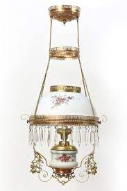 This is a bradley & hubbard victorian era center draft hanging oil lamp. Victorian Hanging Oil Lamp Appleton Antique Lighting