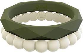Mobile Product Qalo Women S White Pearl Scallop Silicone Ring Cabela S Stackable Rings Wedding Silicone Rings Qalo Ring