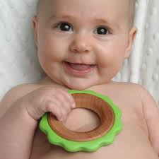 Made in the USA Green Ring Teether