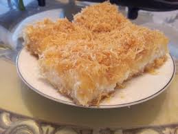 Kenafeh With Cream Filling 1 Lb Shredded Kadayif Dough 2 Sticks Unsalted Melted Butter Filling 16 Oz Half Half Cre Recipes Water Recipes Greek Recipes