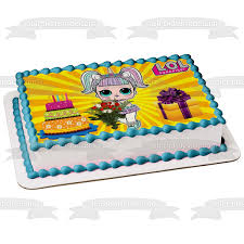 Happy 8th birthday olivia !!!! Lol Surprise Unicorn Happy Birthday Cake Presents Flowers Edible Cake A Birthday Place