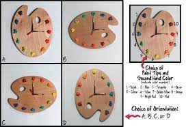 Painting a set of wooden shelving is a task that's certainly simple enough in concept, but getting a good paint job sand the wood with a disc sander. Artist Palette Clock 3d Paint On Wood Pallet Pallette Art Studio Decor Artist Painter Gift Artist Palette Art Studio Decor Painter Gifts
