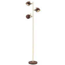 Led Stehlampe Gold Rostfarben Bewegliche Spots H 152 Cm Grill