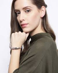 Buy Silver-Toned Bracelets & Bangles for Women by Jewels galaxy Online