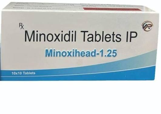Minoxihead Minoxidil 1.25mg Tablet at ₹ 95/strip | Cardiac Medicines in Nagpur | ID: 2855230682191