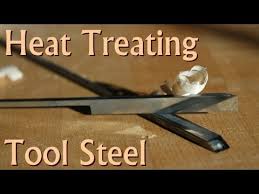 heat treating 01 tool steel plane blank irons at home youtube