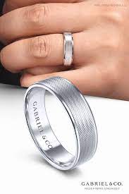 14k White Gold 6mm Brushed Finish And Polished Edge Men Mens Wedding Bands White Gold Mens Wedding Bands White Gold Band
