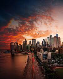 Places Nyc Bird Dark Sunset New York City Sunset Wallpapers New York Sunset Sunset City New York Wallpaper