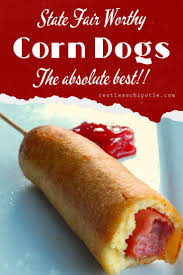 Corn Dog Recipe That Is Texas State Fair Worthy Recipe Corndog Recipe Corn Dogs State Fair Corn Dog Recipe