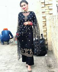 Black And Silver Punjabi Suit Manidrehar Punjabi Suits Designer Boutique Fashion Clothes For Women