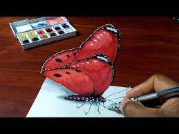 How To Paint 3d Butterfly Blue Butterflies Acrylic Painting Tutorial Step By Step Youtube Butterfly Acrylic Painting Acrylic Painting Tutorials 3d Drawings