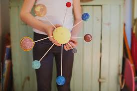 Make a scale model of the solar system and learn the real definition of space. this page requires a javascript capable browser. Young Girl Playing With Her Homemade Solar System Craft For Science By Kristin Rogers Photography