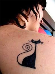 Cat Tattoo Desenhos De Tatuagem De Gato Tatuagens Silhueta Gato Tatuagens Silhueta