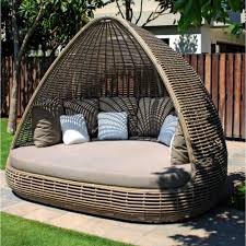 Skyline Design Shade Kubu Mushroom Rattan Garden Daybed Posh Garden Furniture Centre Brand Skyline D Luxury Garden Design Outdoor Daybed Backyard Furniture