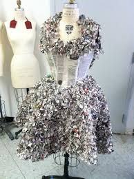 Rebecca Iafrate Newspaper Dress Recycled Art Recycled Dress Newspaper Dress Art Dress