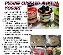 Dapatkan resepi biskut raya 2020 paling hot dan sedap sekali rasanya. Resepi Ice Cream Yogurt Azlina Ina Di Joglo