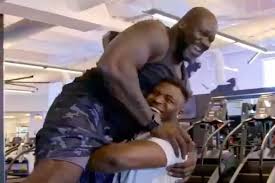 Watch Francis Ngannou Lifts Shaq Like A Ragdoll