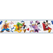 Shop and compare disney wallpaper borders, parts, and accessories on whohou.com disney's mickey mouse cartoons wallpaper border lot 30 feet free shipping su x (114788133033). Disney Mickey Mouse And Friends Peel And Stick Wallpaper Border Roommates Target