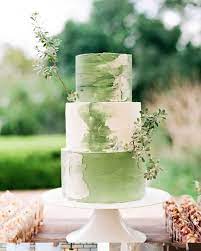 28 Greenery Wedding Decor Ideas That Are Fresh For Spring Modern Wedding Cake Green Wedding Cake Green Cake