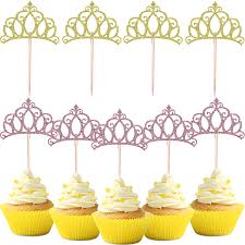 Buy 60 Pieces Glitter Princess Crown Cupcake Toppers Princess Crown Cupcake Decorations Crown Cake Wrappers For Wedding Birthday Baby Shower Party 2 Colors Online In Usa B094w2rmzw