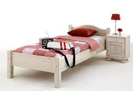 Massivholz bett (kiefer) 90x200 incl. Bett 90x200 Roja Kiefer Massiv Unbehandelt Niedriges Fussteil Casade Mobila