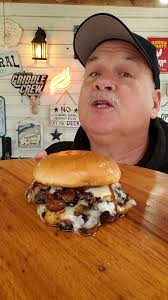 Mushroom Onion Swiss Smash Burger