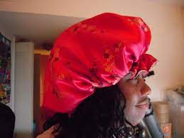 How To Make A Hat A Piece Of Headwear Sleep Or Shower Cap Step 1 Shower Cap Hair Bonnet Silk Hair Bonnets