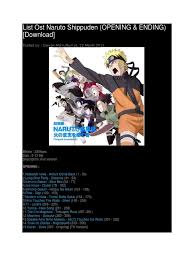 Tunggu sampai proses download selesai 4. List Ost Naruto Shippuden