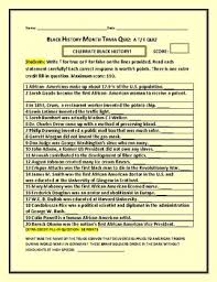 Only true fans will be able to answer all 50 halloween trivia questions correctly. Black History Trivia Questions Worksheets Teaching Resources Tpt